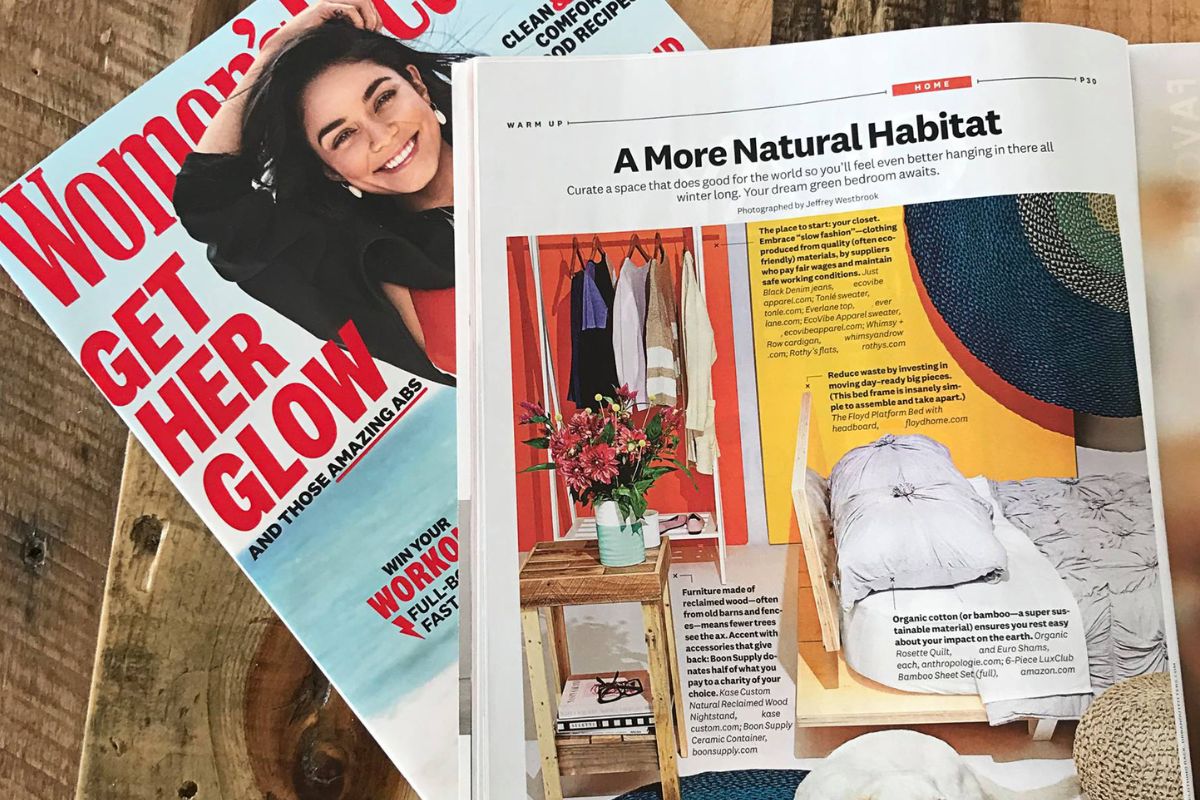 Women’s Health Magazine Feature: Reclaimed Wood Furniture