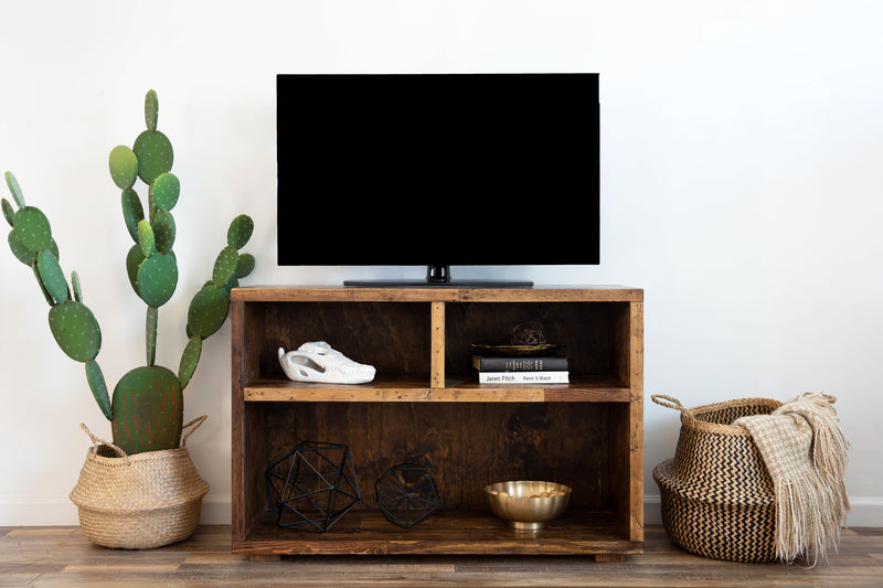 reclaimed wood media console