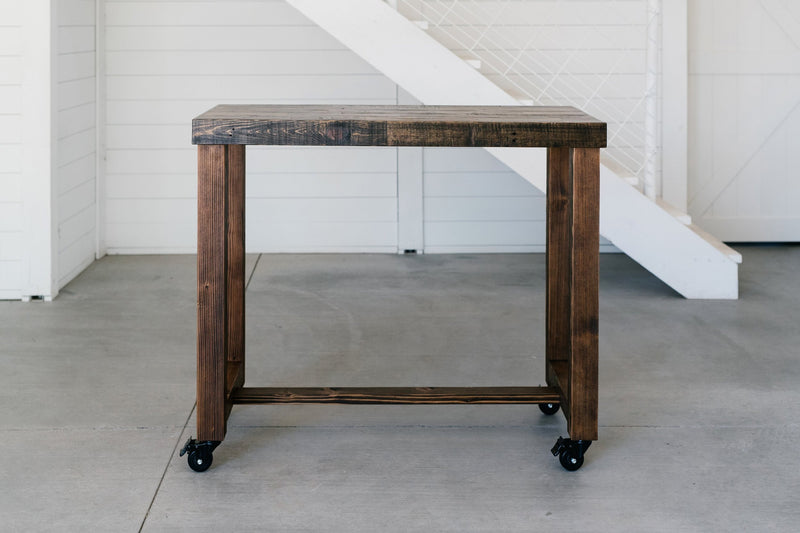 Sequoia Reclaimed Wood High Top Bar Table in Espresso