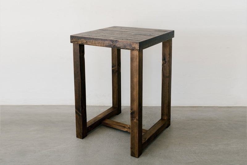 Bridger Reclaimed Wood Square High Top Table in Espresso