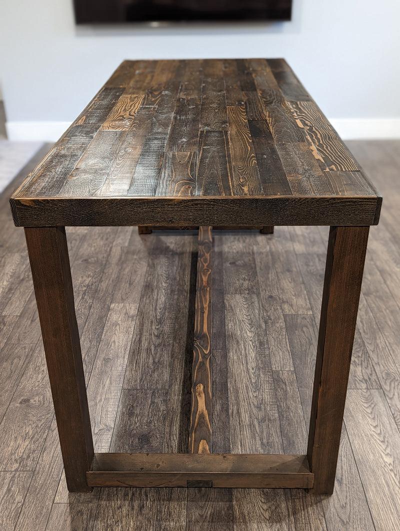 QUICK SHIP! 60x18 Reclaimed Wood Community Bar Restaurant High Top Table in Espresso