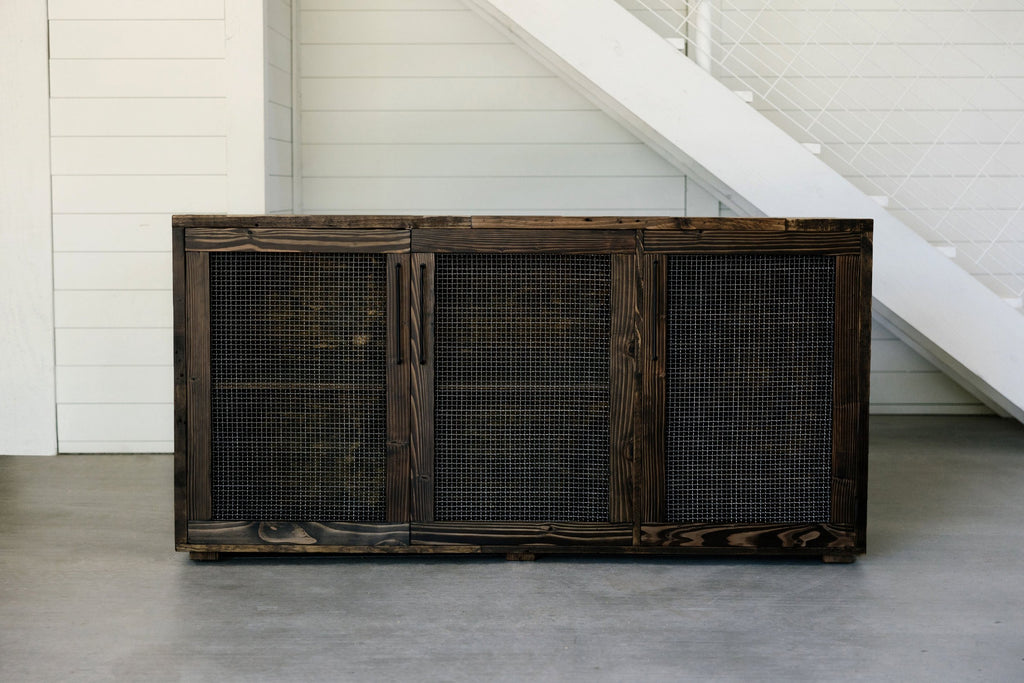 Prescott Reclaimed Wood Metal Sideboard – 3 Door