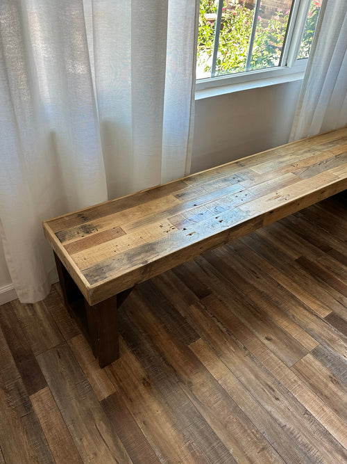 QUICK SHIP! 58" Reclaimed Wood Classic Bench in Natural