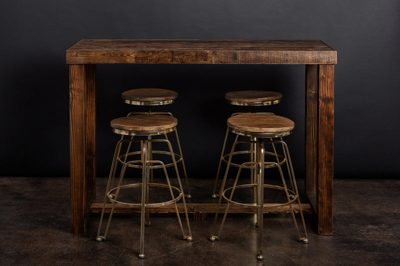 Sequoia Reclaimed Wood Community Bar Restaurant Table in Provincial