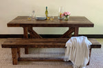 Pike Reclaimed Wood Trestle Dining Table
