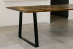Bell Reclaimed Wood Steel Base Dining Table