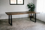 Bell Reclaimed Wood Steel Base Dining Table