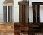 Natural provincial and espresso stain samples