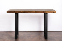 Gunnison Reclaimed Wood Steel Leg Bar Table in Provincial