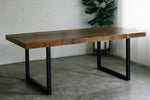 Sierra Reclaimed Wood Slim Steel Leg Dining Table