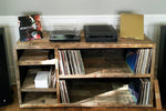 Reclaimed Wood Record Media Music Console - Kase Custom